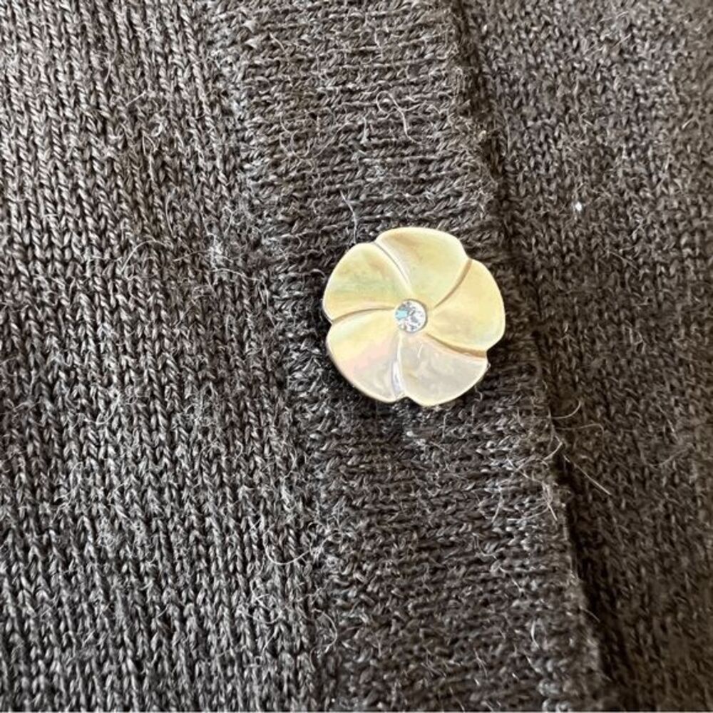 Beyond Threads Brown Alpaca Wool Button-Up Women'… - image 8